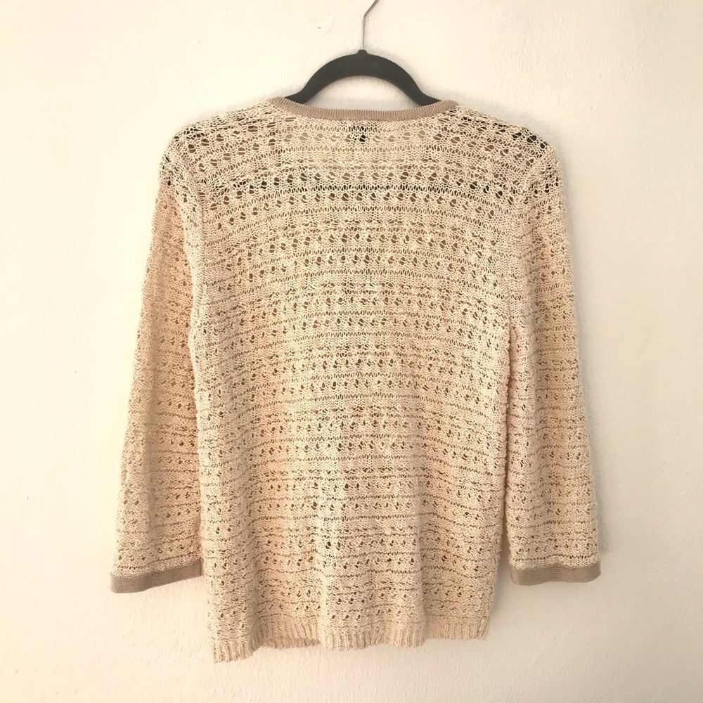 Ann Taylor open weave zip sweater cardigan… - Picture 5 of 5